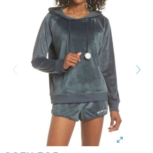 Other - Cozy Zoe velour hooded pajamas